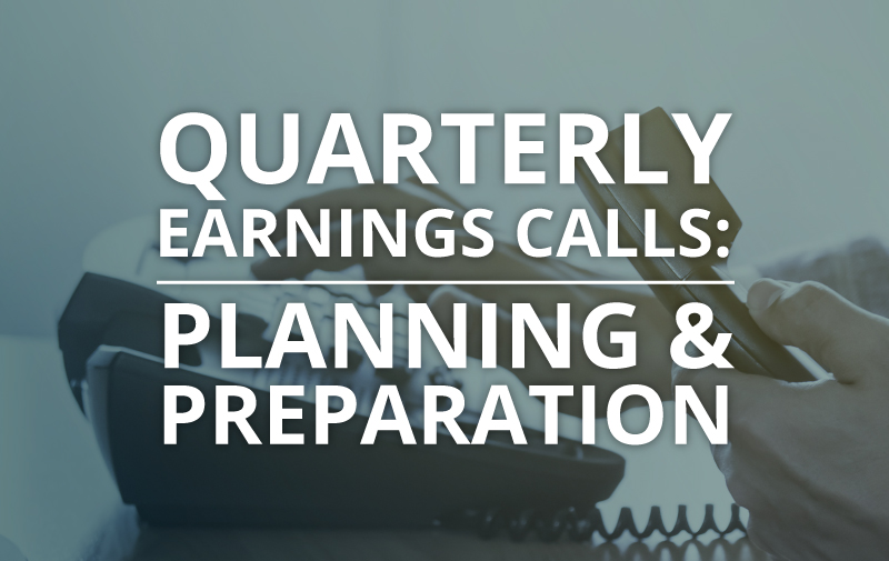 image for Quarterly Earnings Calls: Planning & Preparation