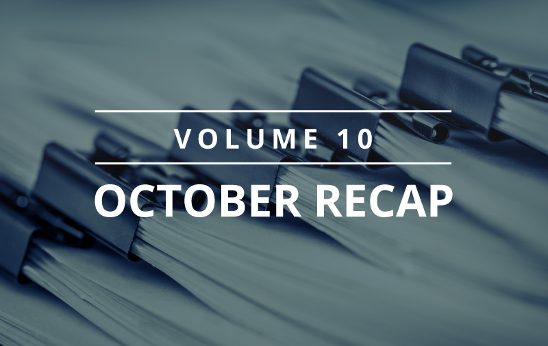 image for Volume 10 – October Recap