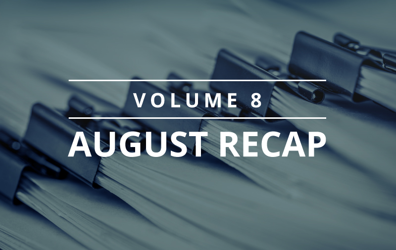 image for Volume 8 – August Recap