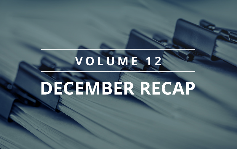 image for Volume 12 – December Recap
