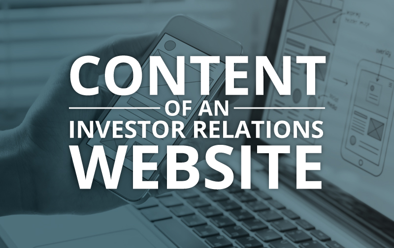 image for Content of an Investor Relations Website