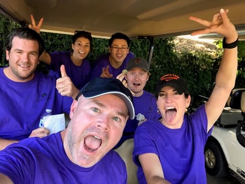 Team purple selfie